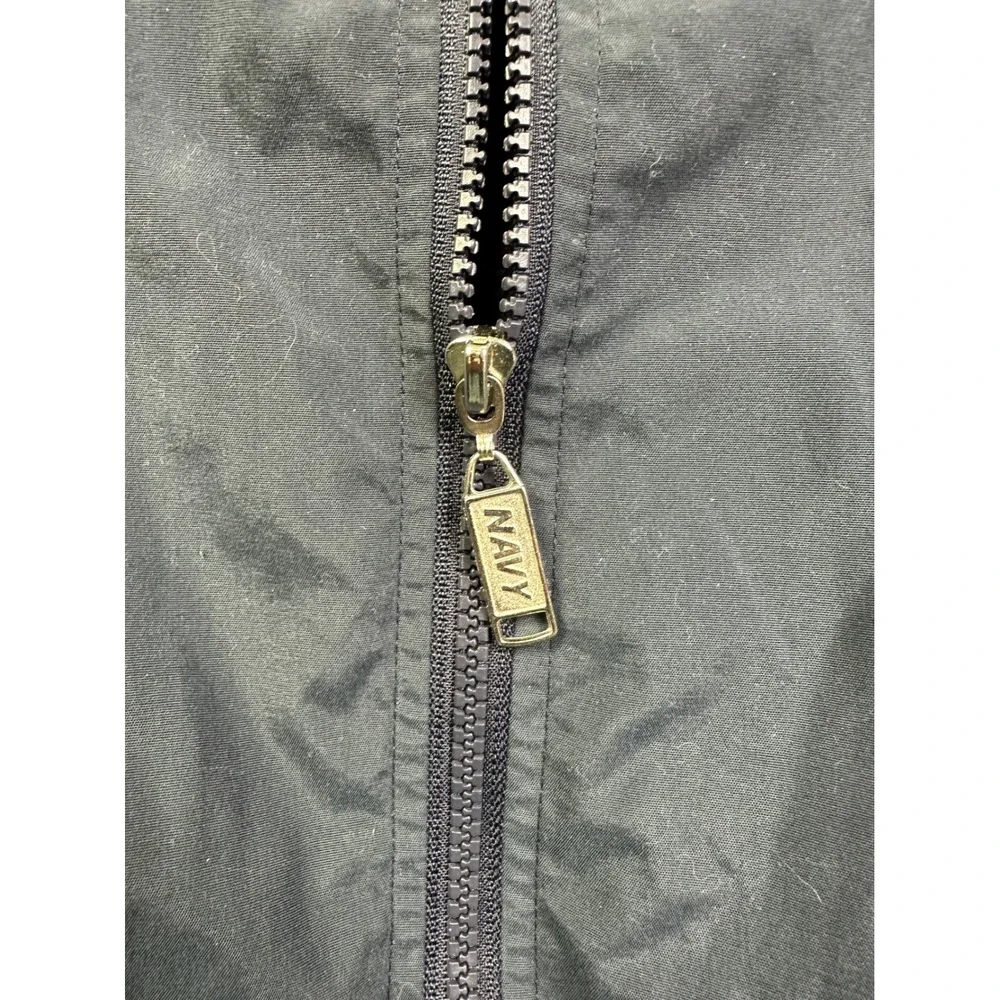 US Navy‎ Windbreaker Jacket Men's S Small Blue Yellow Forged by the Sea Full Zip